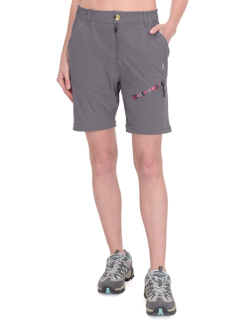 Little Donkey Andy Women's Hiking Pants Lightweight Convertible Zip-Off Pants Quick Dry UPF 50 Steel Gray Size M - Image 5